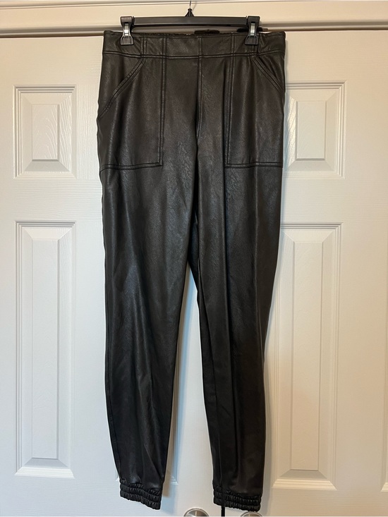 SPANX Pants - SPANX Black Faux Leather Jogger Pants